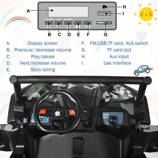 12 V Electric Kids Ride-On Car 2-Seater SUV Off-Road UTV with Remote-CAMO