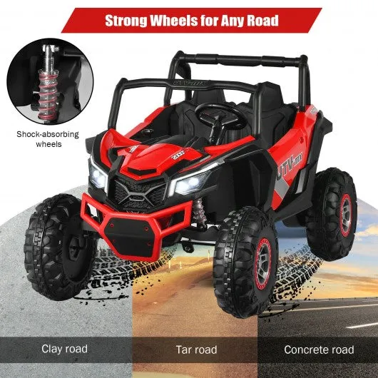 12 V Electric Kids Ride-On Car 2-Seater SUV Off-Road UTV with Remote-Red