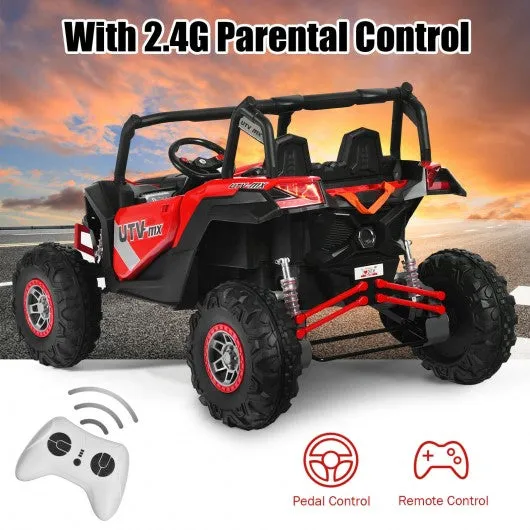 12 V Electric Kids Ride-On Car 2-Seater SUV Off-Road UTV with Remote-Red