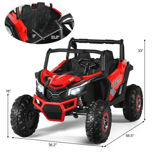 12 V Electric Kids Ride-On Car 2-Seater SUV Off-Road UTV with Remote-Red