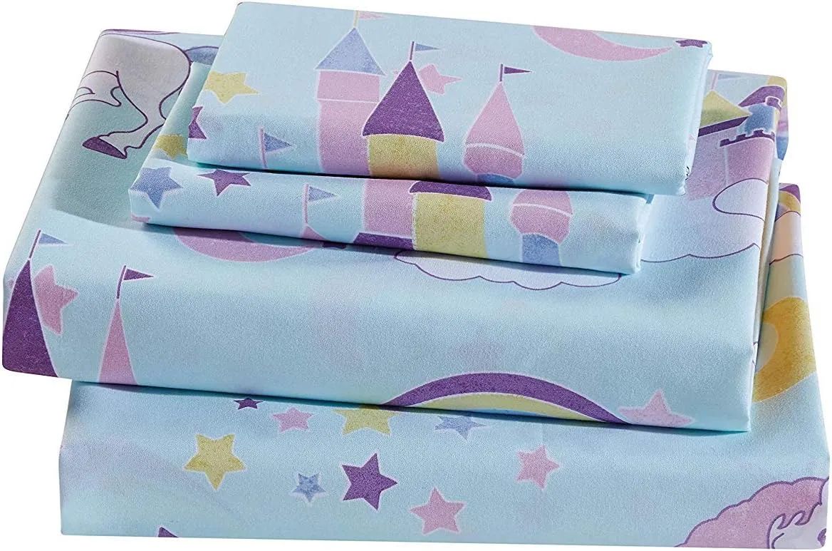 7 Piece Comforter Bedding Set for Girls in a Bag with Sheet Set