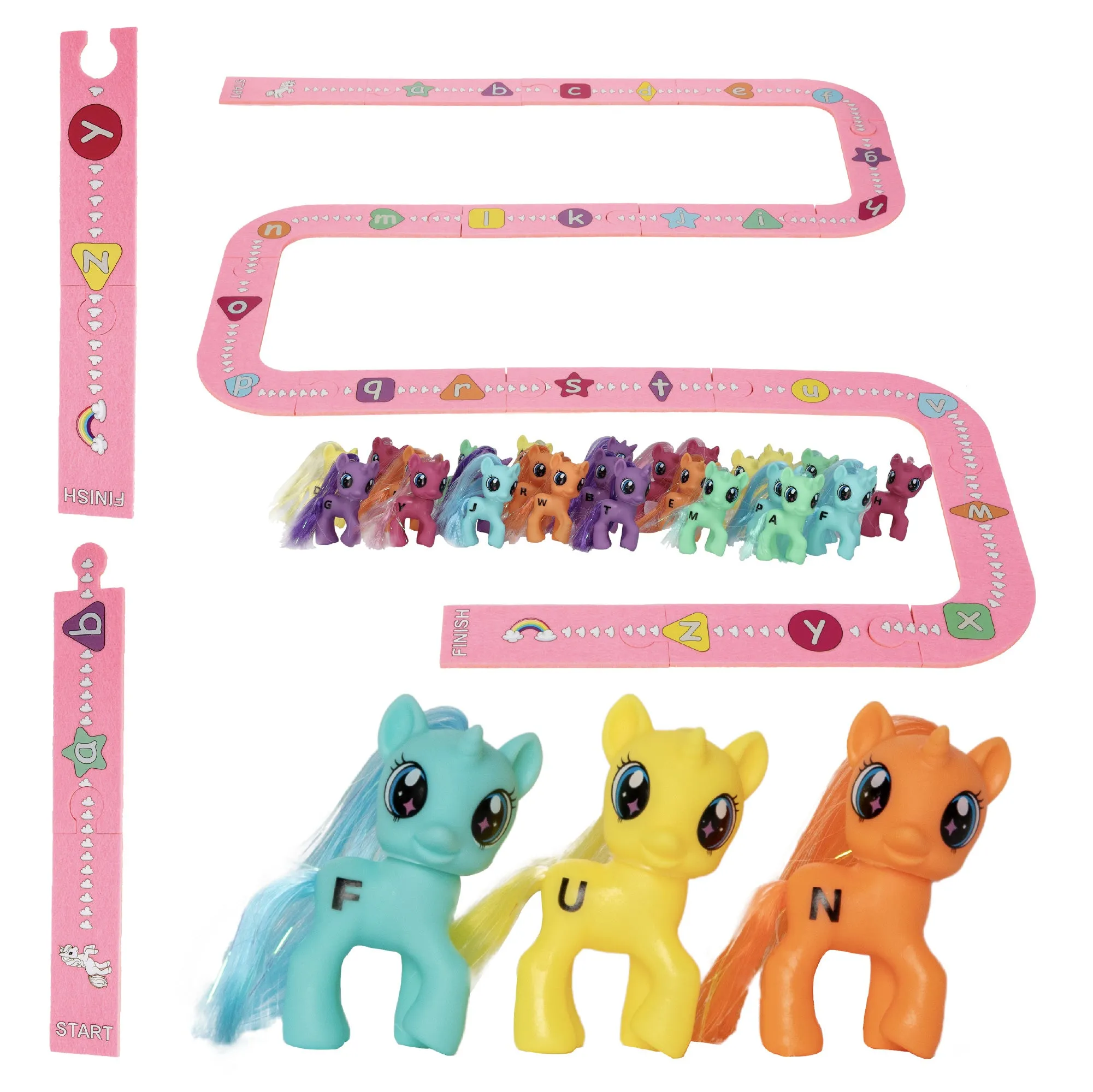 AlphaTracks Unicorns Uppercase Lowercase Alphabet Matching Game for ABC Learning (41 pcs)