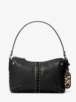 Astor Large Studded Leather Shoulder Bag