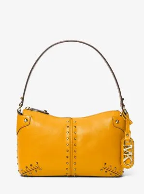 Astor Large Studded Leather Shoulder Bag