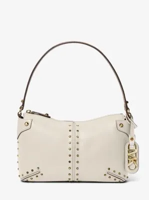 Astor Large Studded Leather Shoulder Bag