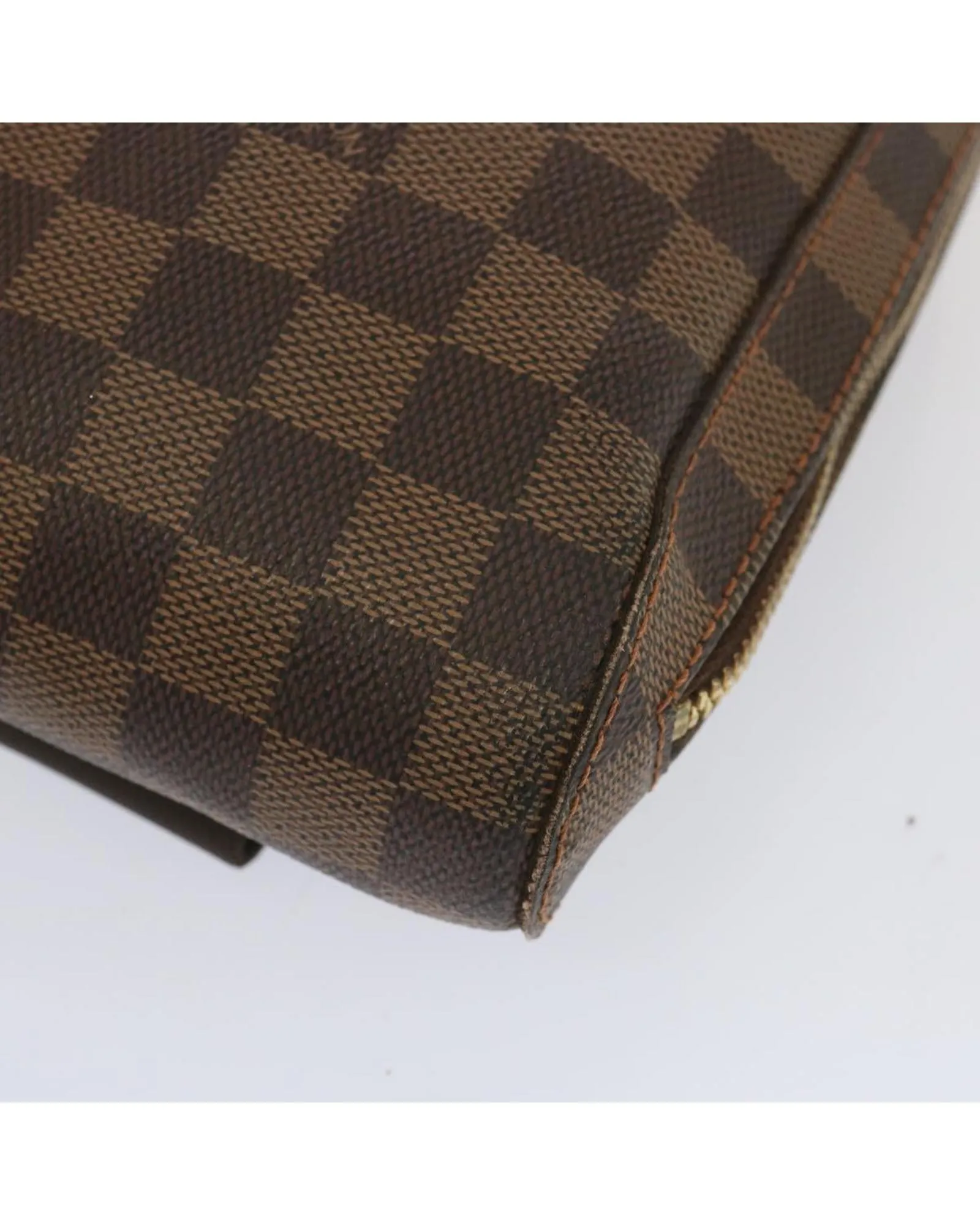 Authentic Damier Ebene Geronimos Shoulder Bag - Designer Luxury Accessory