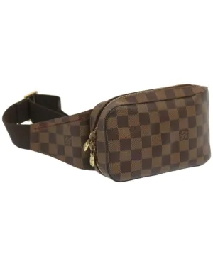 Authentic Damier Ebene Geronimos Shoulder Bag - Designer Luxury Accessory