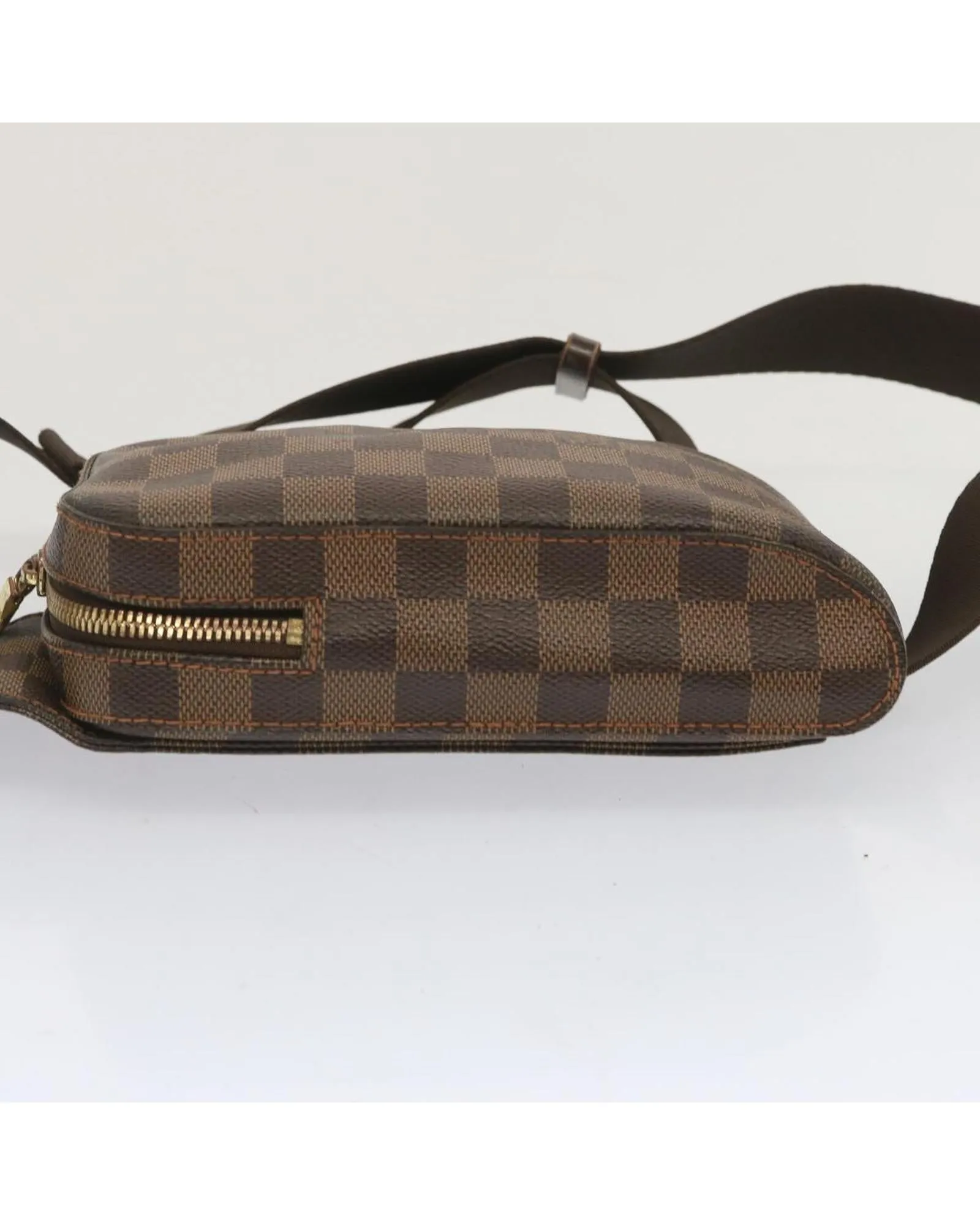 Authentic Damier Ebene Geronimos Shoulder Bag - Designer Luxury Accessory