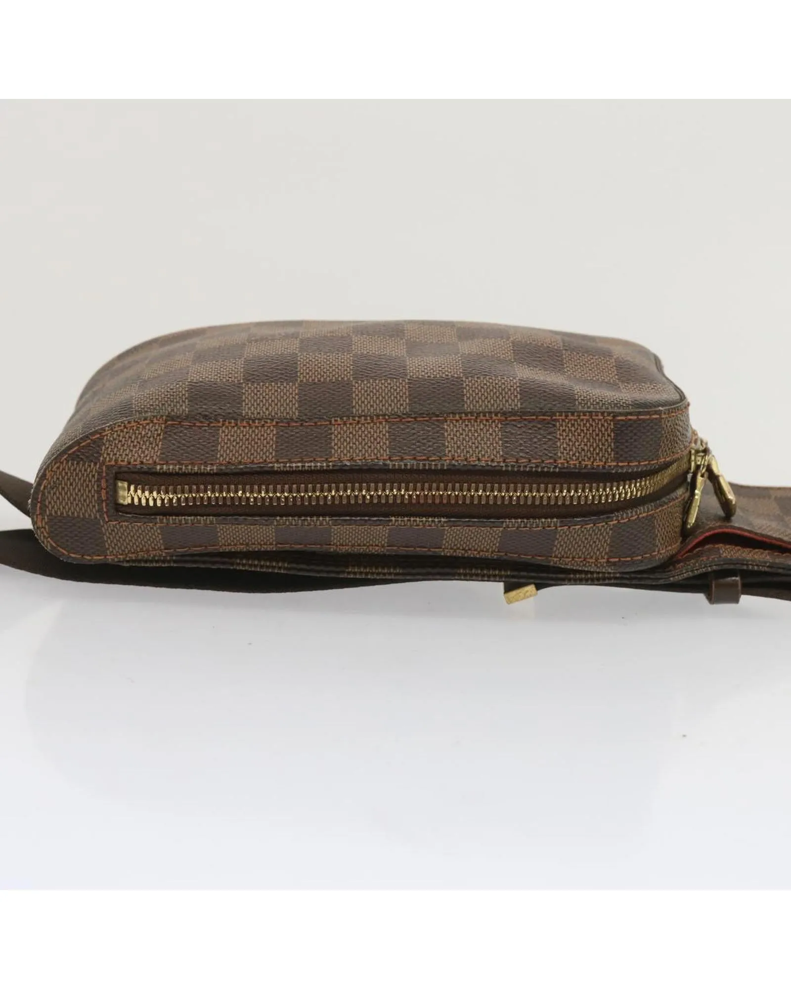 Authentic Damier Ebene Geronimos Shoulder Bag - Designer Luxury Accessory