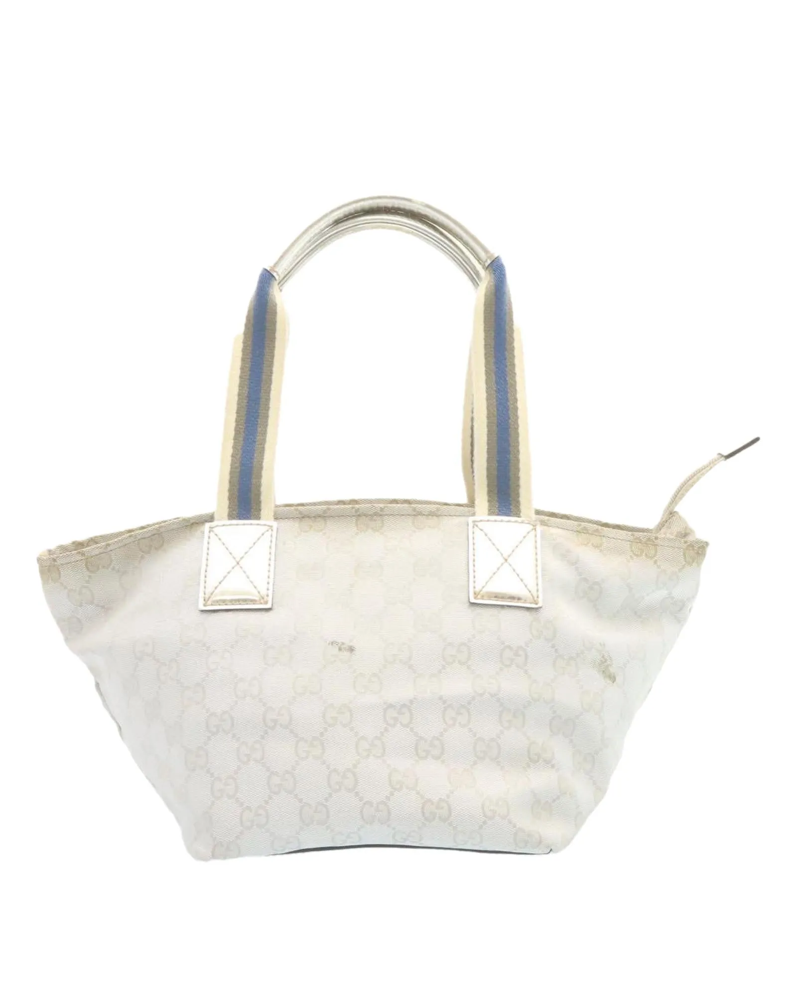 Authentic GG Canvas Tote Bag with Silver Blue Color for Women