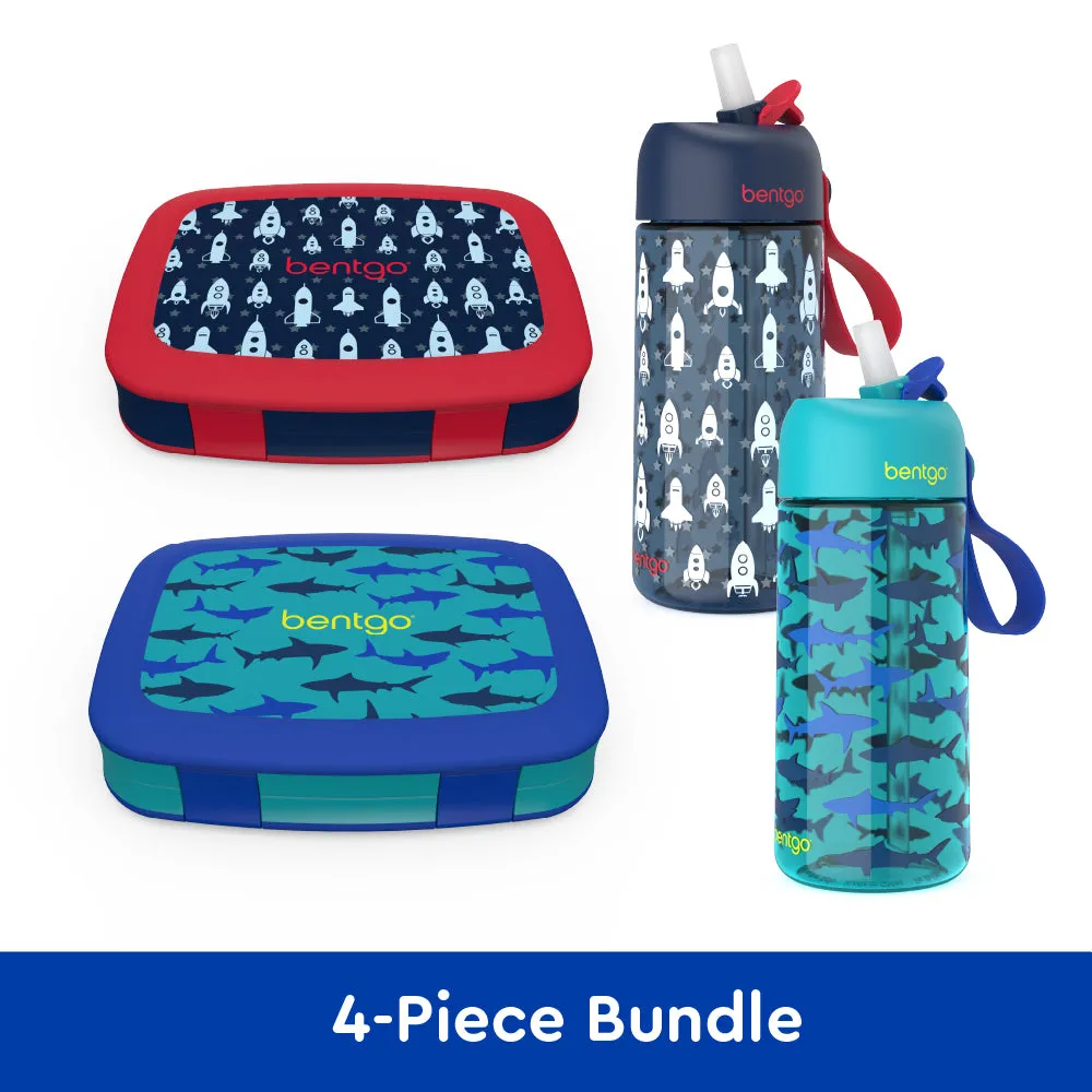 Bentgo Kids Prints Lunch Boxes & Water Bottles