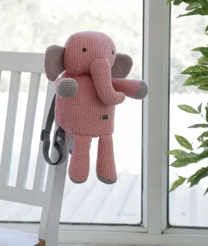 Berry The Elephant - Blossom Pink 100% Cotton Knitted Kids Bag