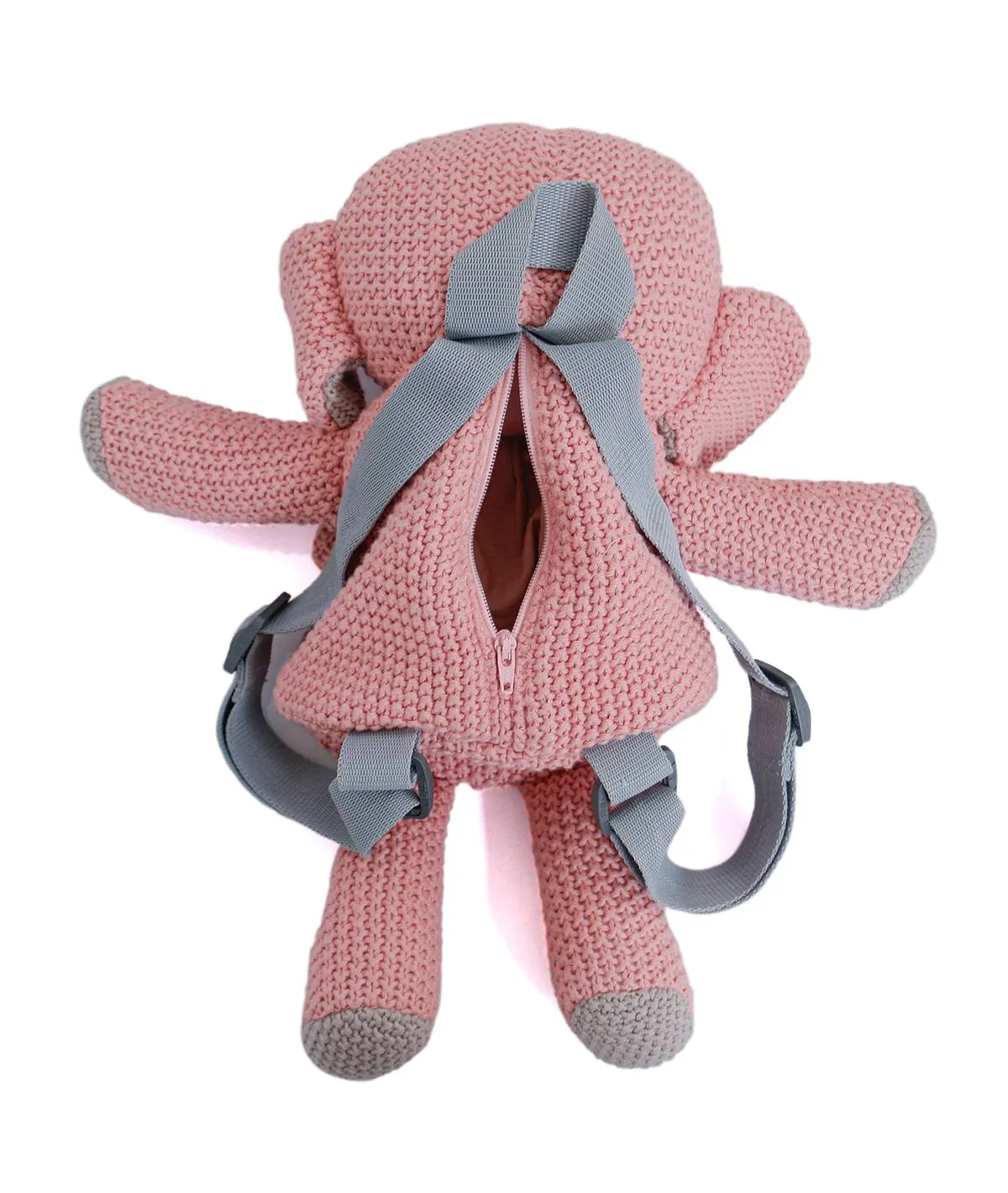 Berry The Elephant - Blossom Pink 100% Cotton Knitted Kids Bag