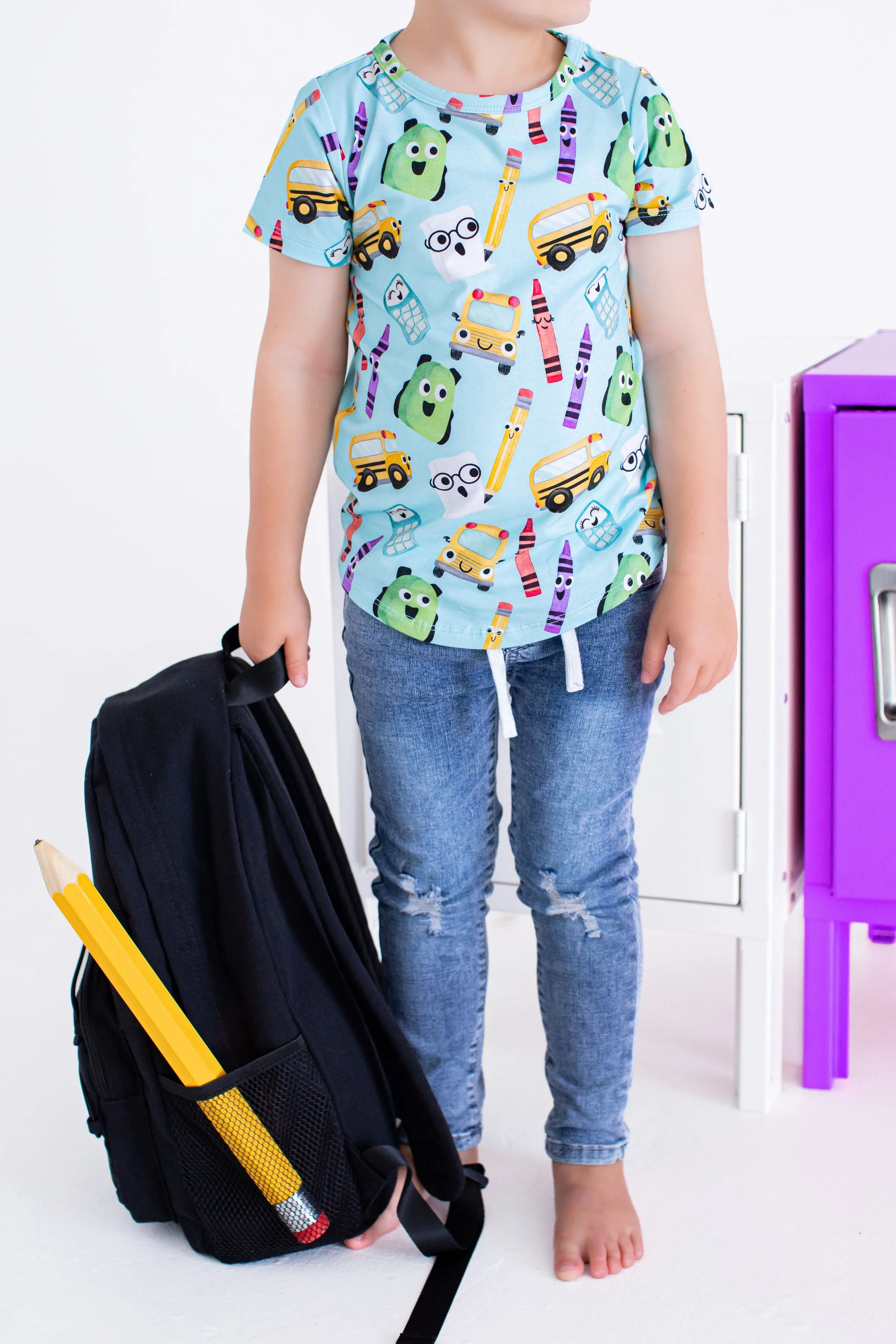 Birdie Bean Albert Back to School Print Kids Tee Shirt