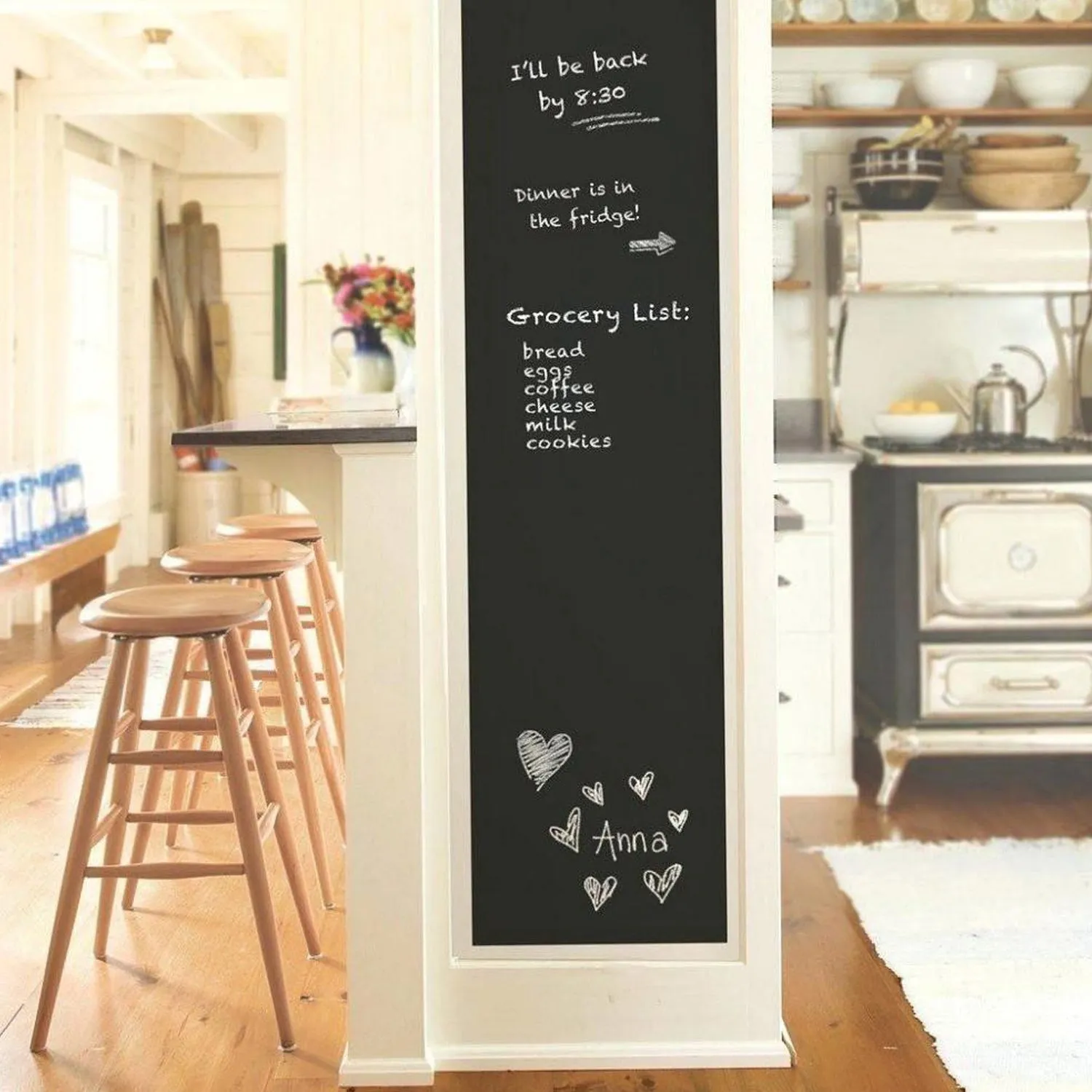 Blackboard Erasable Wall Sticker Chalkboard Sticker Removable Blackboard Wall Stickers Mural for Kids Room