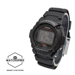 Casio Men's Digital Dark Grey Resin Band Watch W219H-8B W-219H-8B