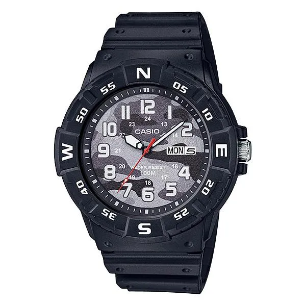 Casio Men's Standard Analog Black Resin Band Watch MRW220HCM-1B MRW-220HCM-1B