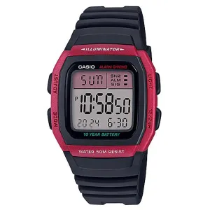 Casio Standard Digital Black Resin Band Watch W96H-4A W-96H-4A