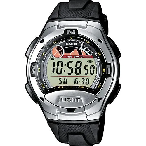 Casio Standard Digital Sporty Tide Graph Watch W753-1A