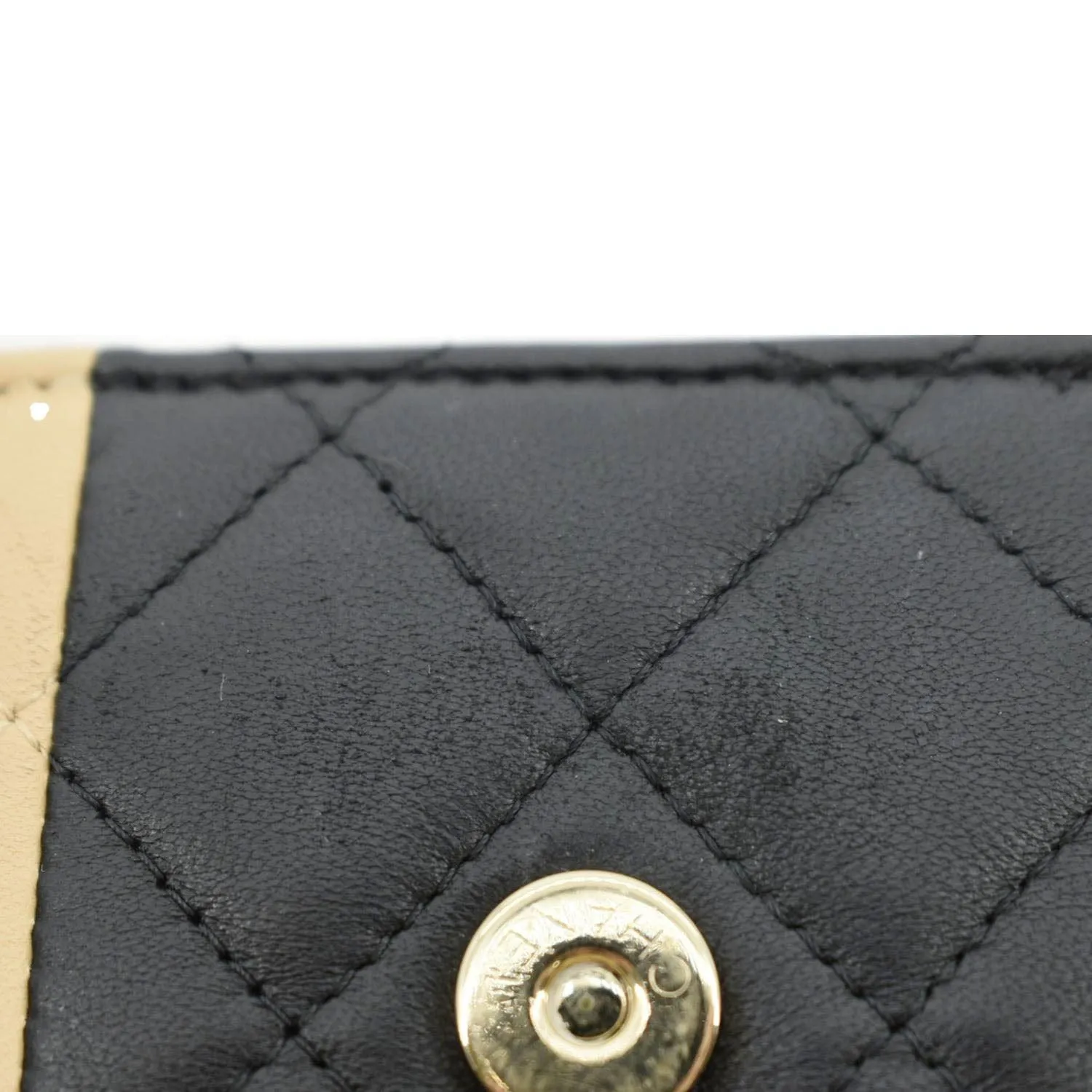 CL WOC Quilted Leather Wallet On Chain Crossbody Bag Bicolor