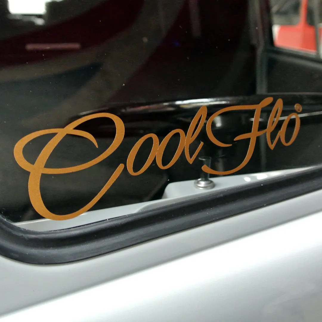 Cool Flo Script 8" Decal - Metal Flake