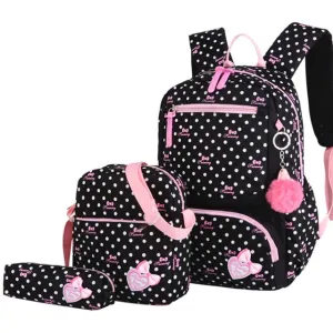 deanwangkt 3pcs/set Printing School Bags Backpacks Schoolbag Fashion Kids Lovely Backpack For Children Girls School bag Student Mochila sac