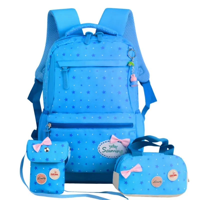 deanwangkt 3pcs/set Printing School Bags Backpacks Schoolbag Fashion Kids Lovely Backpack For Children Girls School bag Student Mochila sac