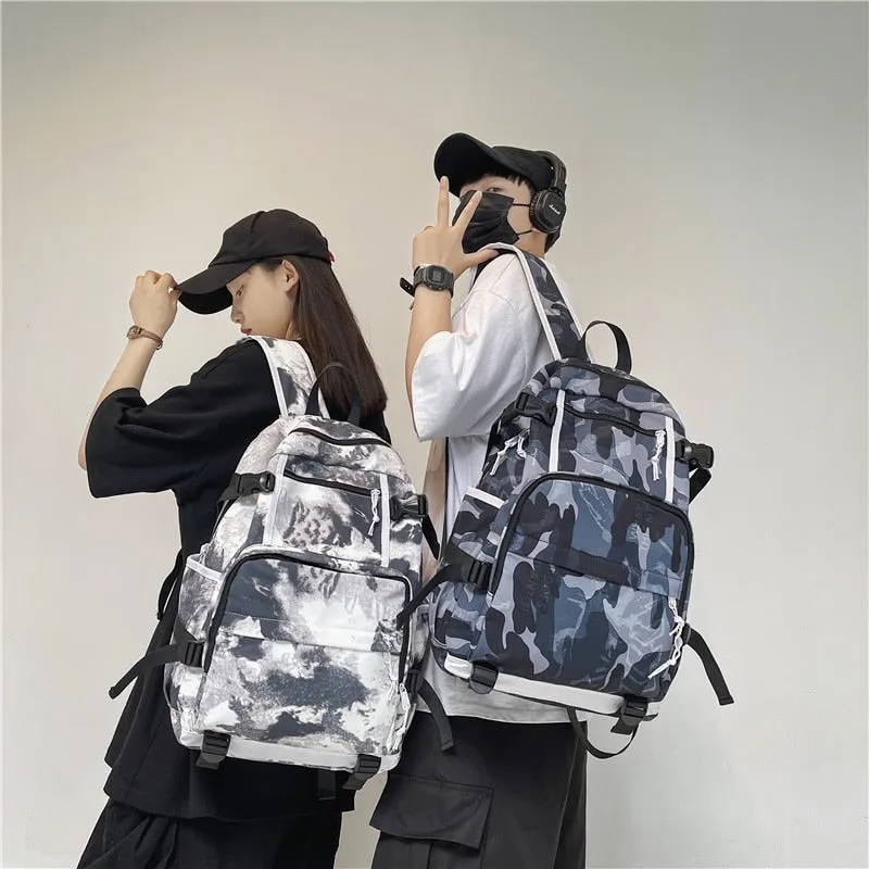 deanwangkt Harajuku Girl Male School Bag Female Graffiti Print Men Backpack Women Book Boy Bag Nylon Ladies Fashion Laptop Backpack Student