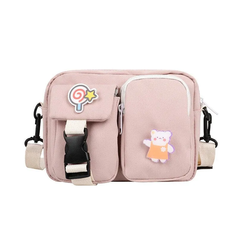 deanwangkt  Japanese Style Kawaii Bag For Women Small Crossbody Bags Women New Fashion Nylon Bag Ladies Shoulder Bag Mobile Phone Bags