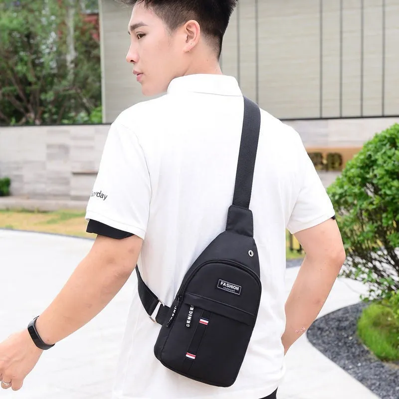 deanwangkt  New Men Chest Bag New Nylon Multi Functional Crossbody Bag Fashion Korean Versatile Men One Shoulder Chest Bag