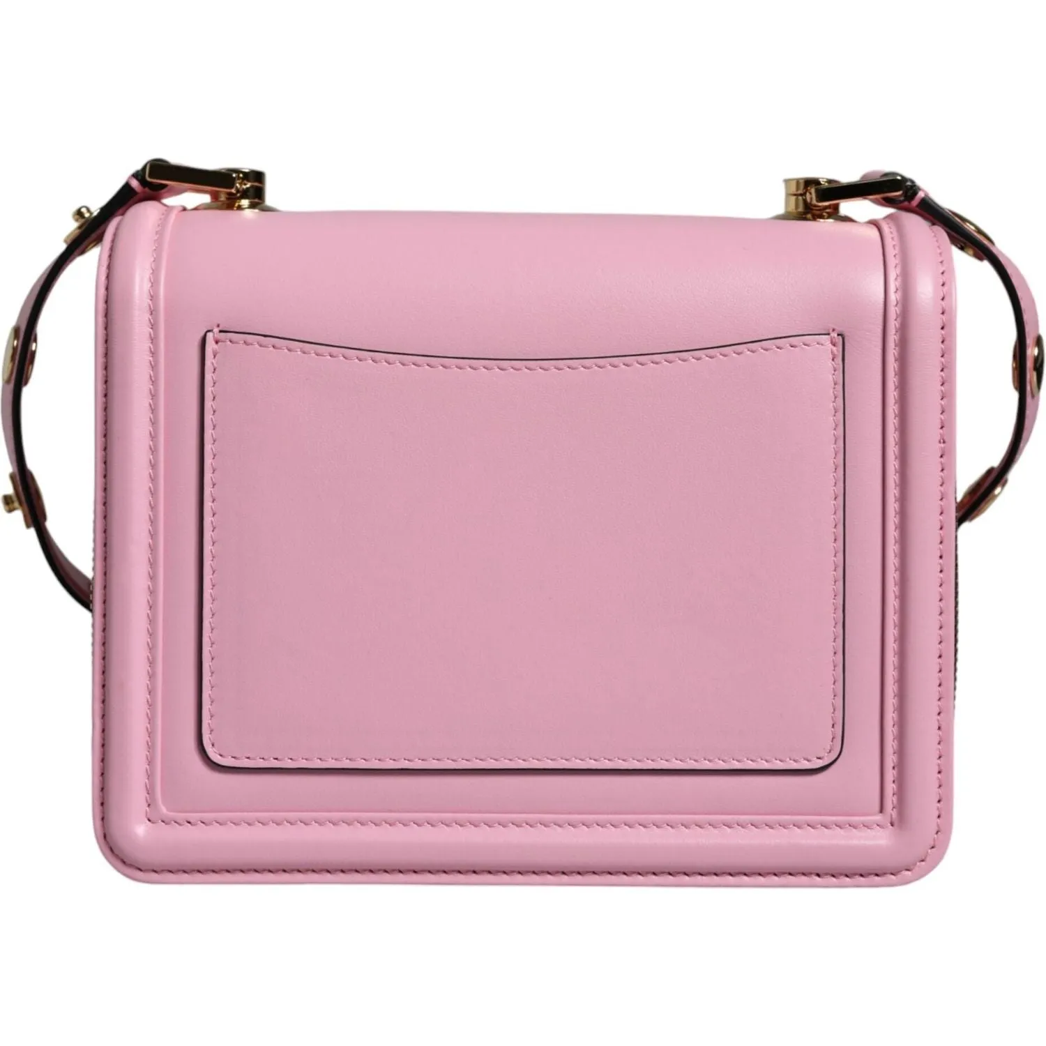 Dolce & Gabbana Baby Pink LOLA Leather Studded Crossbody Strap Bag