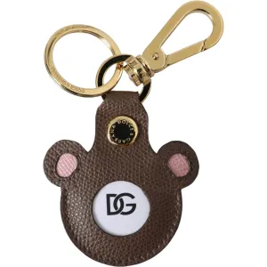 Dolce & Gabbana Multicolor Dauphine Calfskin DG Logo Keyring Keychain