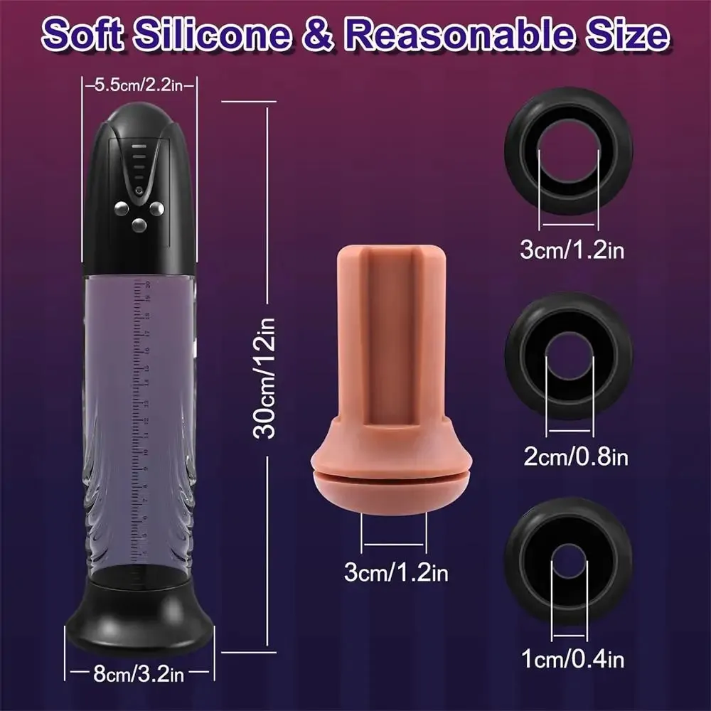 Electric Penis Vacuum Pump Sex Toy with Sensation Sleeve