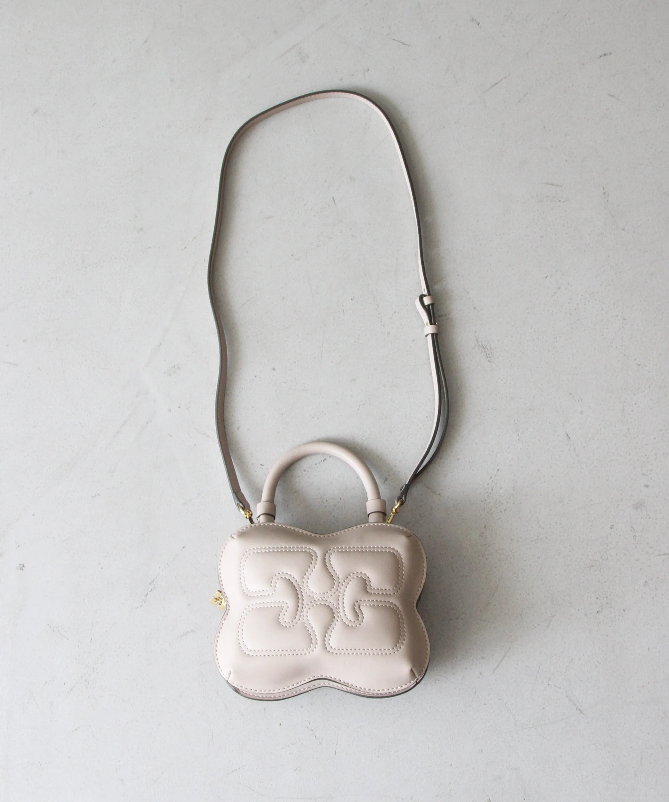 GANNI Butterfly Small Crossbody "OYSTER GRAY"