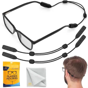 Glasses Strap Eyeglass Holder Band No Tail Band for Sports XL Size 17 inch 2 Pcs