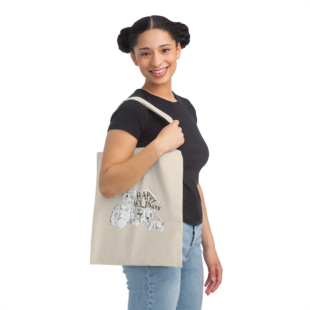 Happy Holiday's Canvas Tote Bag