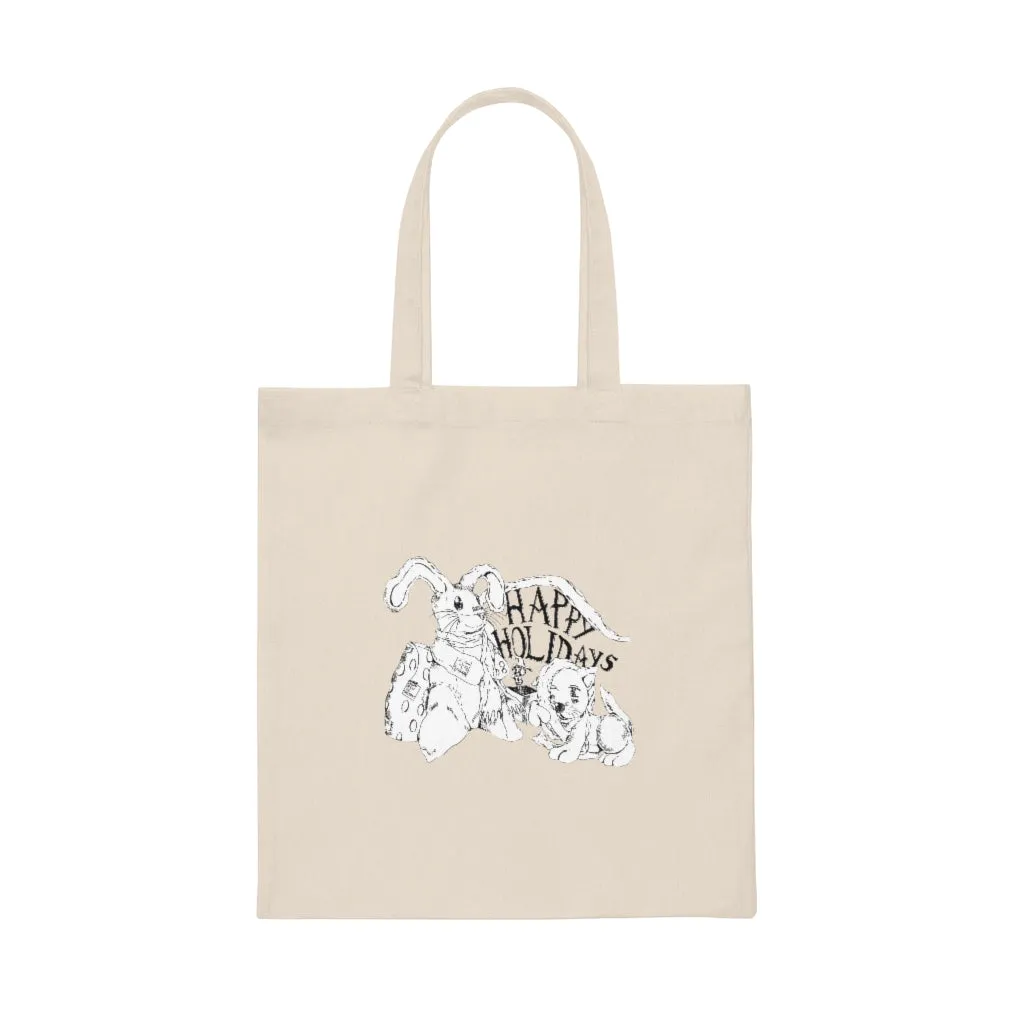 Happy Holiday's Canvas Tote Bag