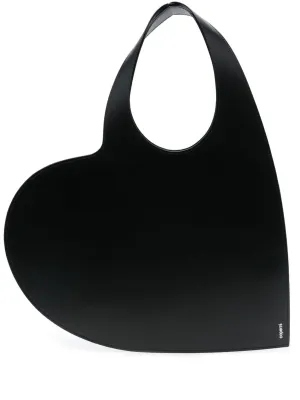 HEART-SHAPE LEATHER TOTE BAG