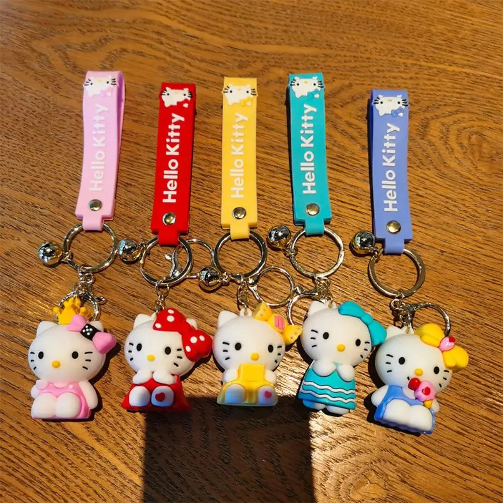 Hello Kitty Red Sitting | 3D Lanyard Keychain | Silicone