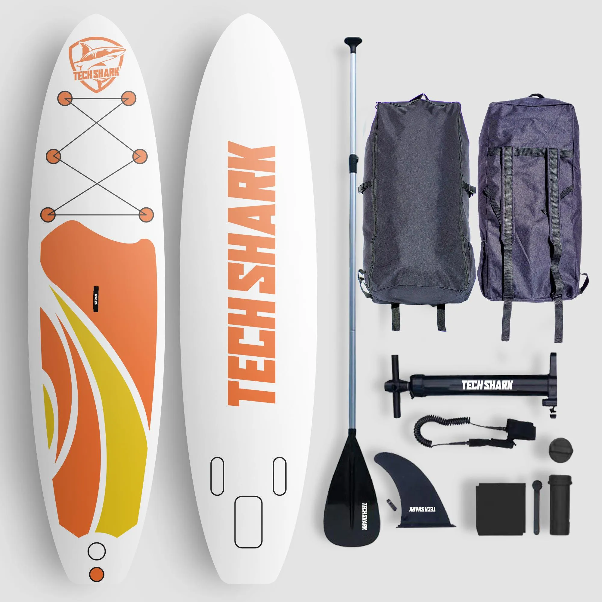 Inflatable Paddle Board Kit with Pump, Paddle, Carry Bag, and More