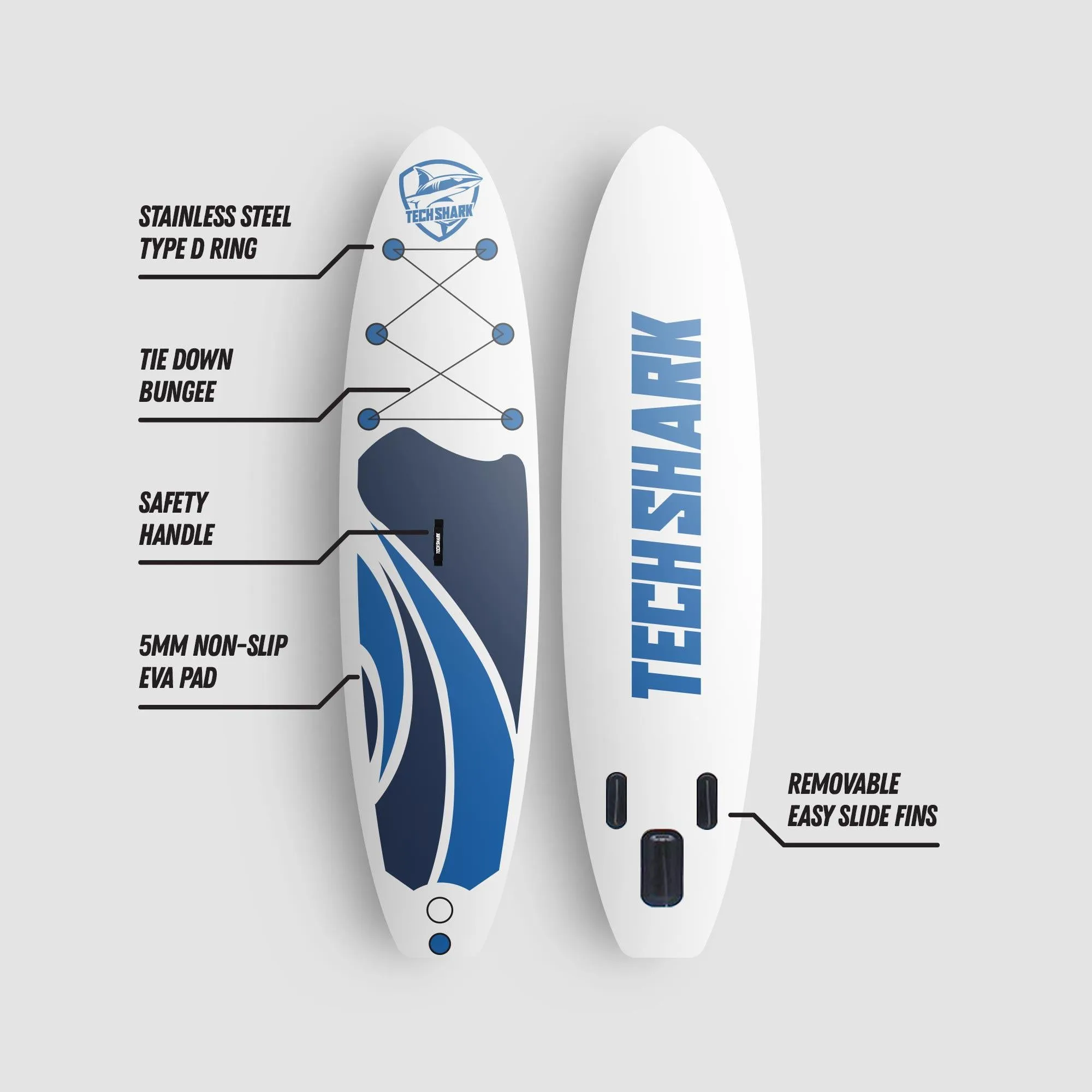 Inflatable Paddle Board Kit with Pump, Paddle, Carry Bag, and More