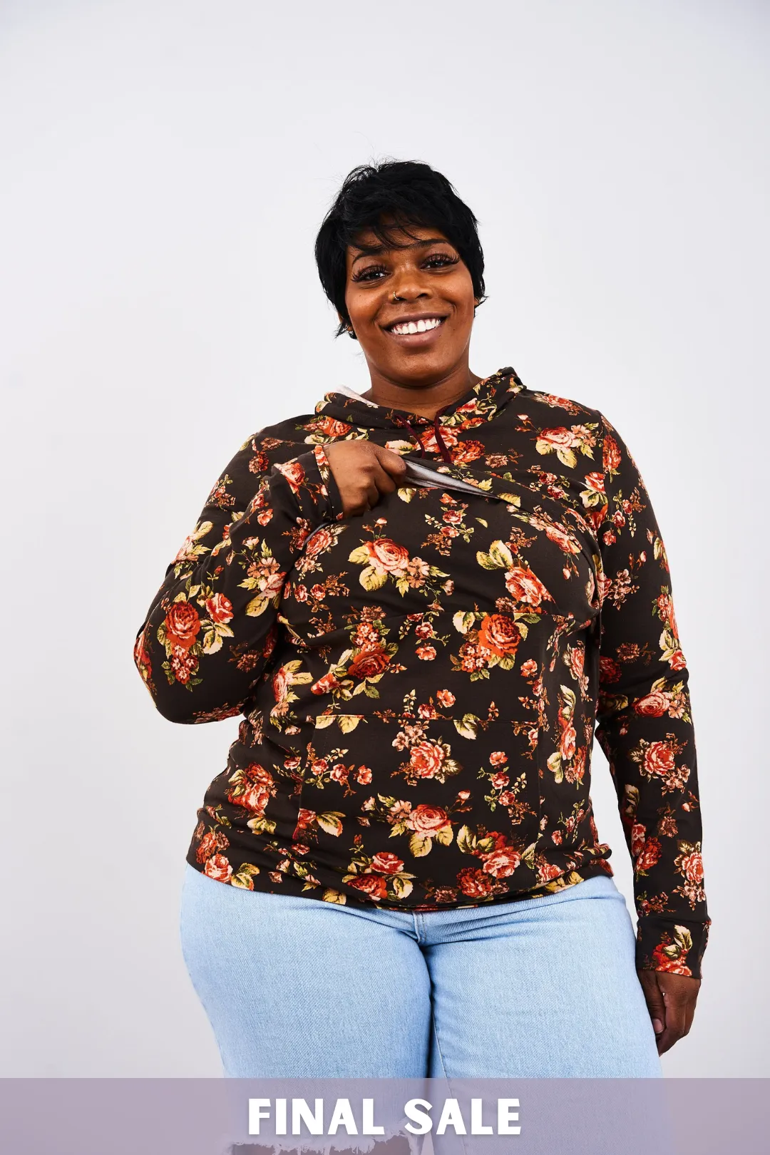 Latched Mama Floral Nursing Hoodie - Final Sale