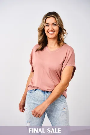 Latched Mama V-Neck Daily Nursing Tee - Final Sale