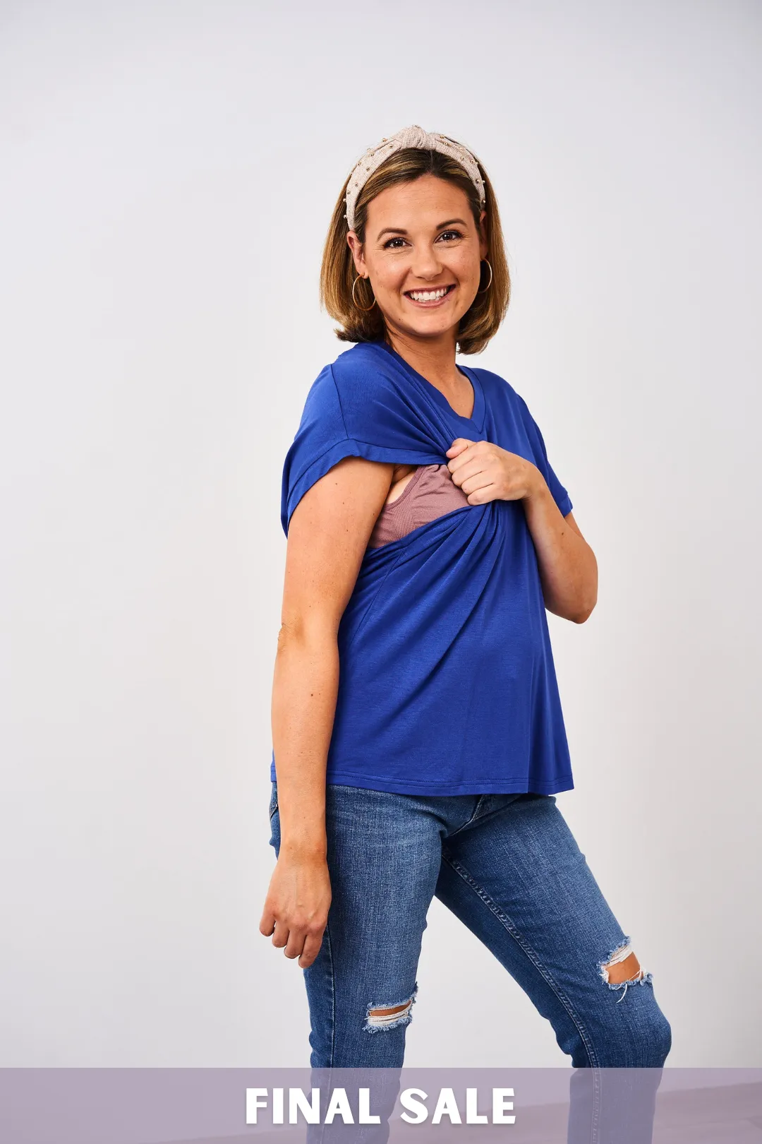 Latched Mama V-Neck Daily Nursing Tee - Final Sale