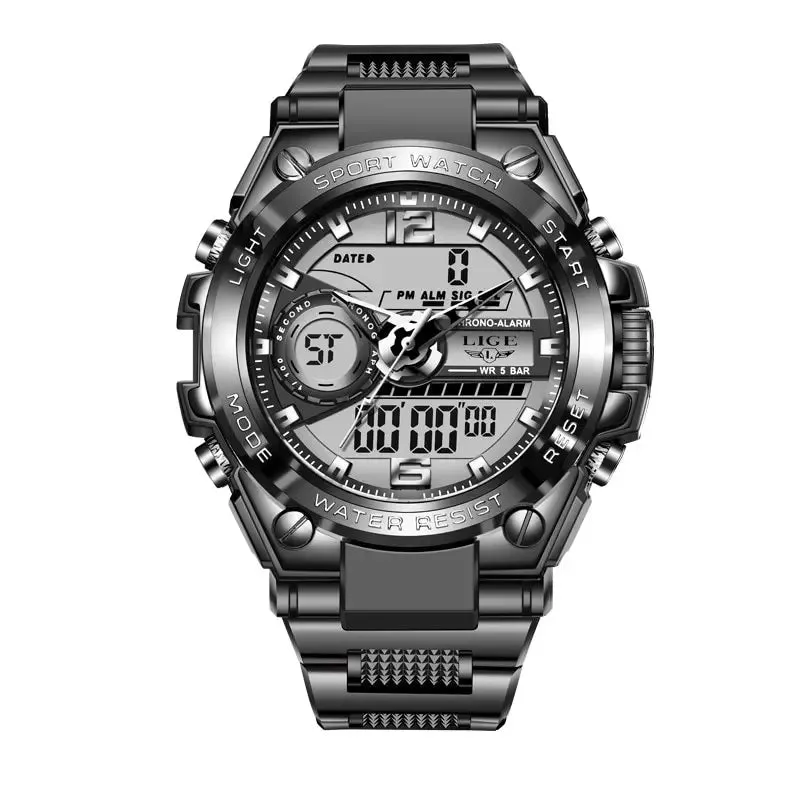 LIGE Men Military Watch Digital Sport Watch