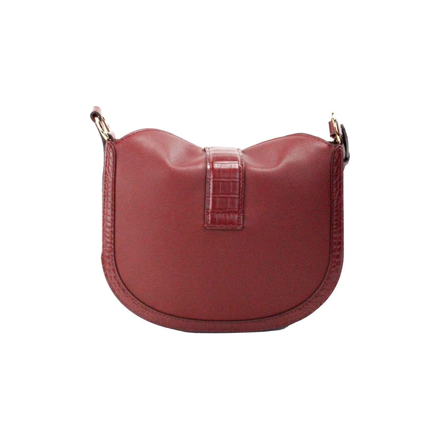 Michael Kors Gabby Small Dark Cherry Leather Foldover Hobo Crossbody Bag