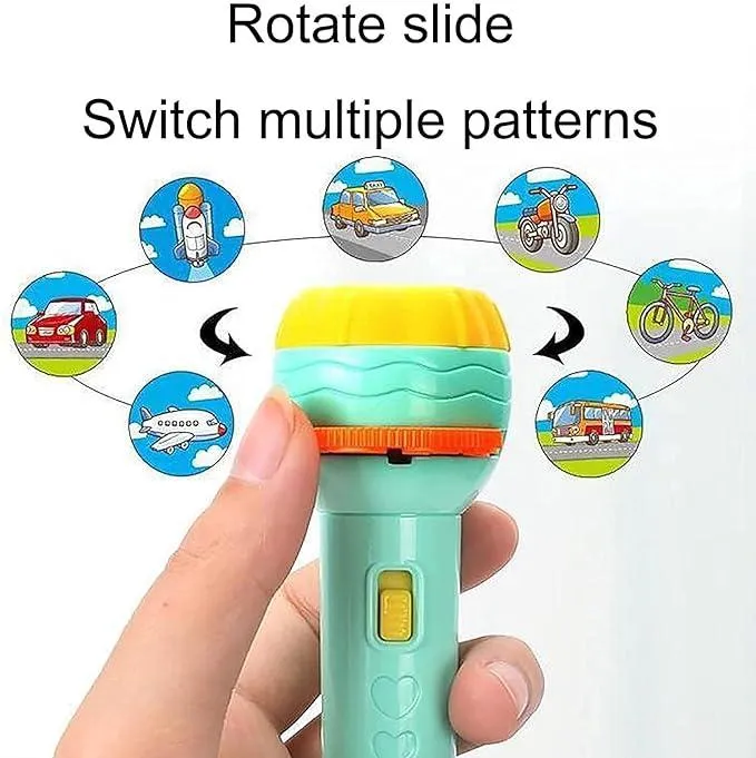 Mini Flashlight Torch Toy with 3 Slides, 24 Random Pattern-1 Piece