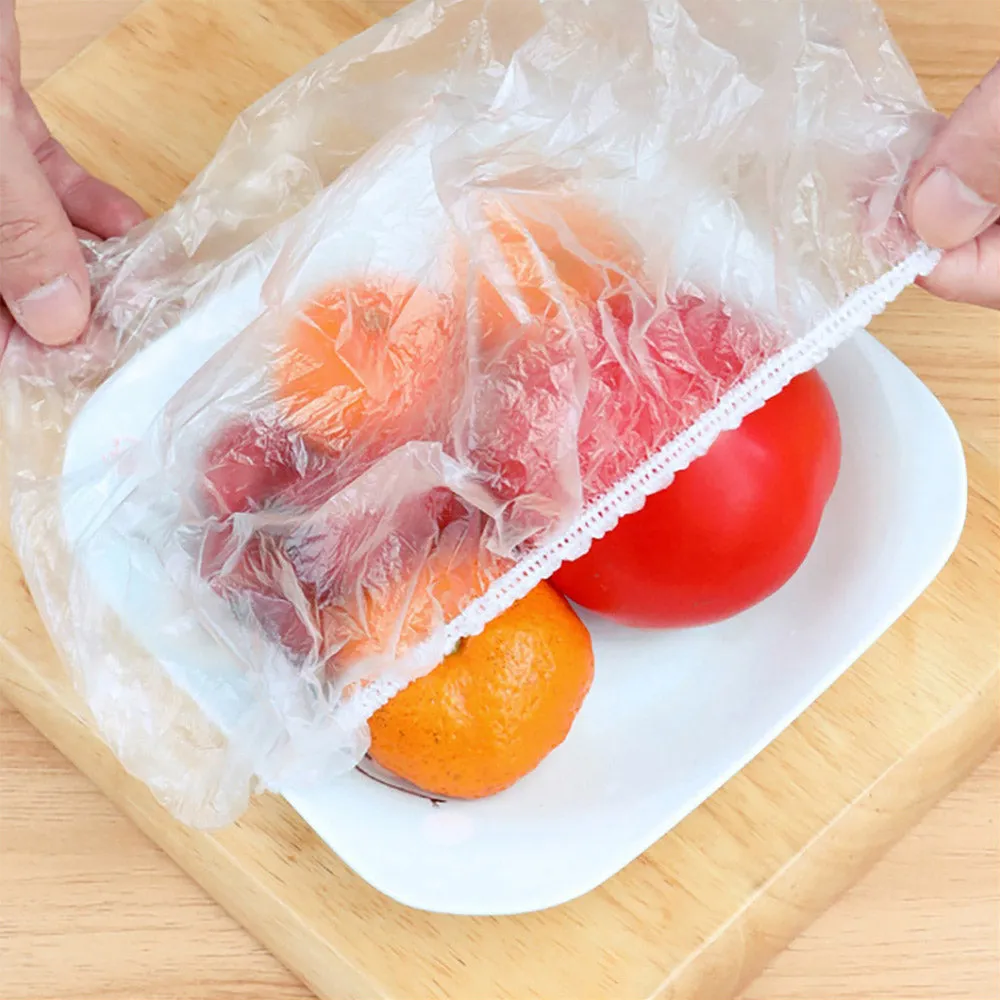 (Net) 100pcs Disposable Food Bowl Cover Bag Storage Bag Dust Fresh Keeping Bags Kitchen Food Multifunctional Use / 5586