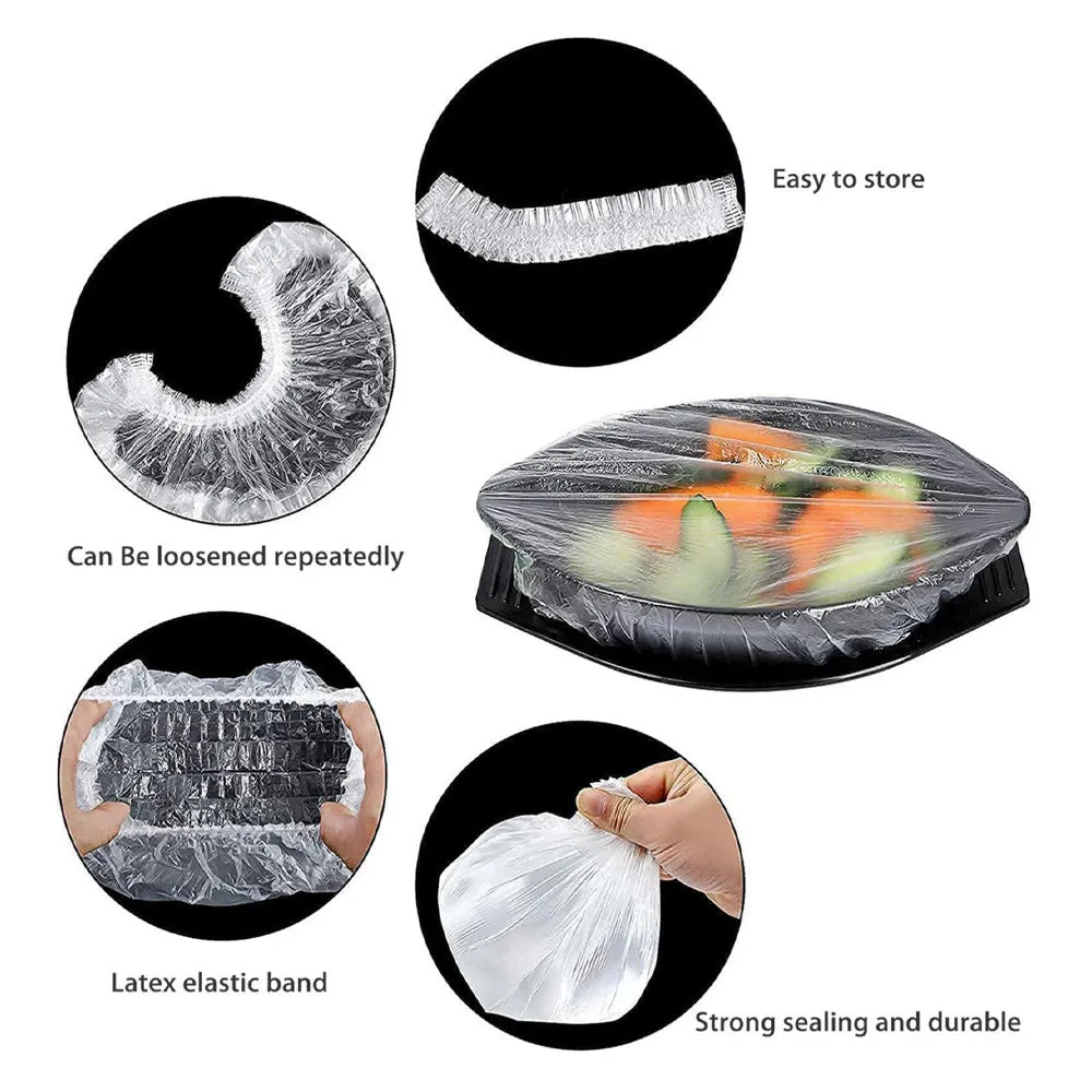 (Net) 100pcs Disposable Food Bowl Cover Bag Storage Bag Dust Fresh Keeping Bags Kitchen Food Multifunctional Use / 5586