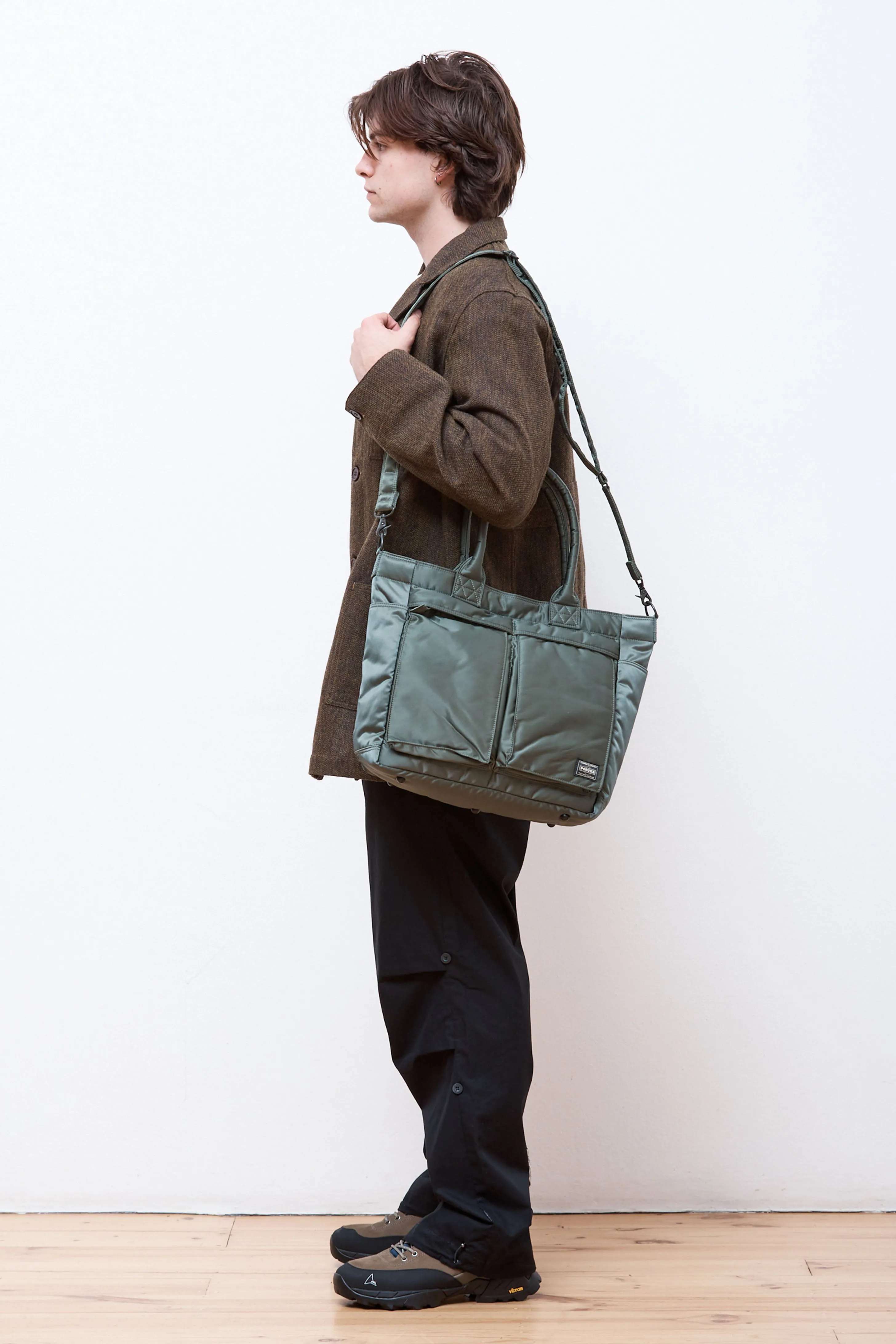 New Tanker Tote Bag (L) Sage Green